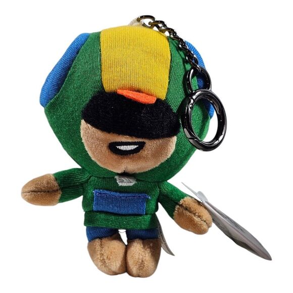 Leon Brawl Stars X Line Plush Clip On Bag Backpack Charm New With Tags NWT - Picture 1 of 5